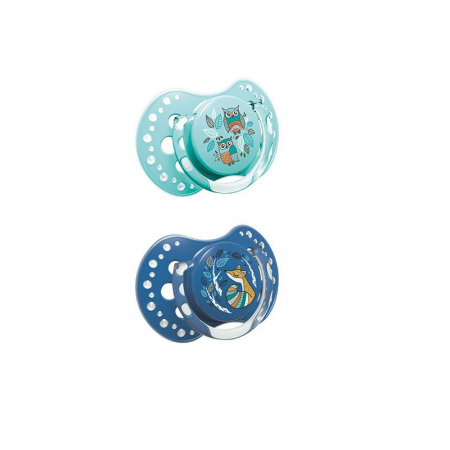 Suzete - Set 2 suzete dinamice din silicon 0-3 luni Lovi Folky 22/841B
