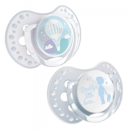 Suzete - Set 2 suzete dinamice din silicon 3-6 luni Lovi Pride and Joy 22/845
