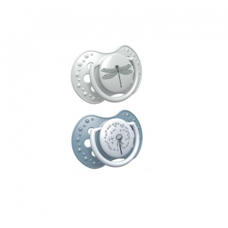 Suzete - Set 2 suzete dinamice din silicon 6-18 luni Lovi Botanic 22/871M