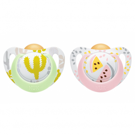 Set 2 suzete ortodontice din latex 0-6 luni Nuk Genius Color 171091 [0]