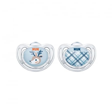 Suzete - Set 2 suzete ortodontice din silicon 6-18 luni Nuk 176236