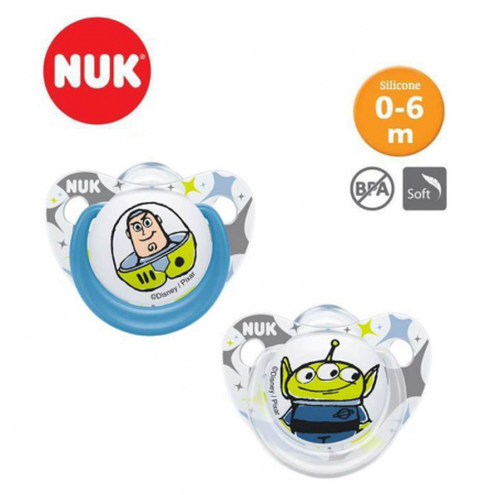 Set 2 suzete ortodontice din silicon 0-6 luni Nuk Disney Toy Story 730411 [3]