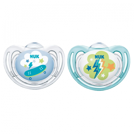 Suzete - Set 2 suzete ortodontice din silicon 18-36 luni Nuk Freestyle 739395-1