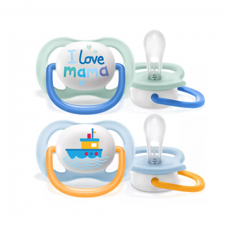 Set 2 suzete ortodontice din silicon 0-6 luni Philips Avent Ultra Air Happy SCF080/01 [2]