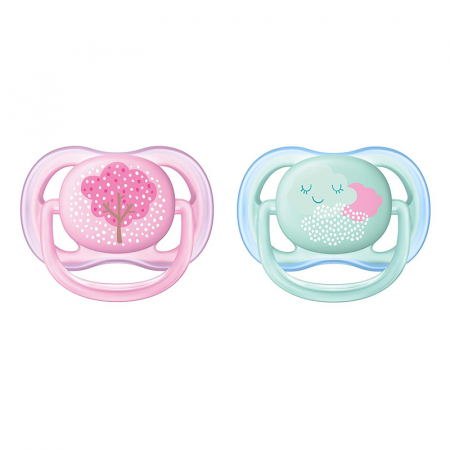 Set 2 suzete ortodontice din silicon 0-6 luni Philips Avent Ultra Air SCF343/20 [0]