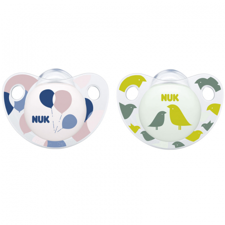 Suzete - Set 2 suzete ortodontice din silicon 0-6 luni Nuk Trendline 730072R