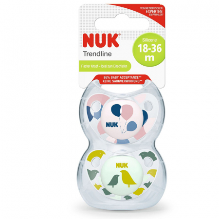Set 2 suzete ortodontice din silicon 0-6 luni Nuk Trendline 730072R [5]