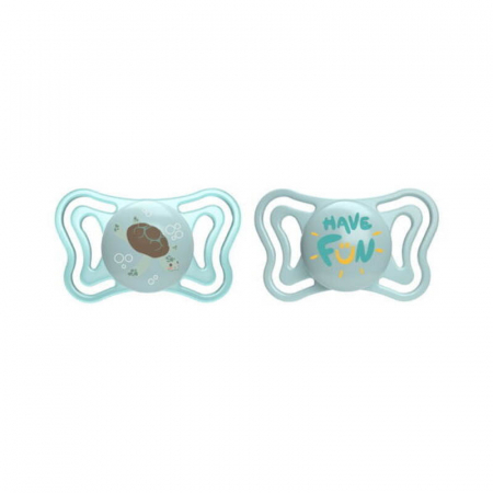 Suzete - Set 2 suzete ortodontice din silicon Chicco Physio Forma Light 156405, Turcoaz