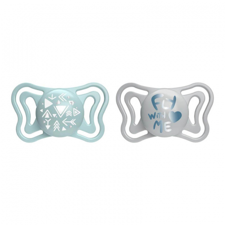 Suzete - Set 2 suzete ortodontice din silicon Chicco Physio Forma Light 156375-1, Multicolor