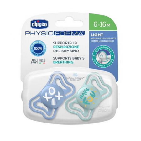 Set 2 suzete ortodontice din silicon Chicco Physio Forma Light 156405-2, Multicolor [1]