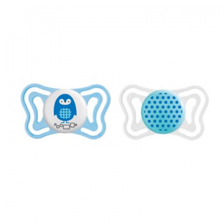 Suzete - Set 2 suzete ortodontice din silicon Chicco Physio Forma Light 097074-3, Albastru