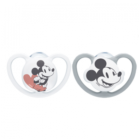 Suzete - Set 2 suzete ortodontice din silicon Nuk Space 175281-1, Gri