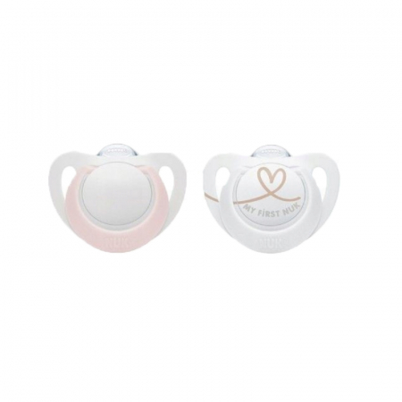 Suzete - Set 2 suzete ortodontice din silicon Nuk Star 730713R, Roz