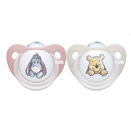 Suzete - Set 2 suzete ortodontice din silicon Nuk Winnie the Pooh 730129-3-6, Multicolor