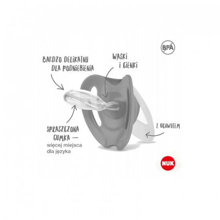 Set 2 suzete ortodontice din silicon Nuk Star 730713, Alb [2]