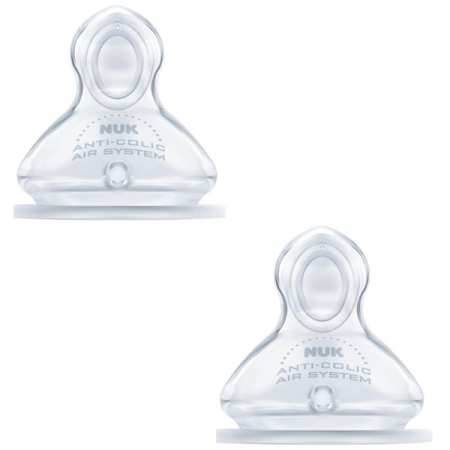 Biberoane si tetine - Set 2 tetine din silicon 0-6 luni L Nuk First Choice+ 709246