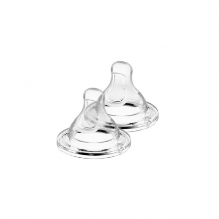 Biberoane si tetine - Set 2 tetine din silicon anticolici 6 luni+ Chicco Physio 122226