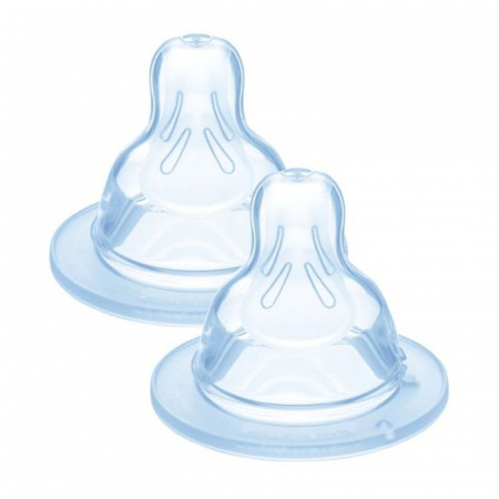 Biberoane si tetine - Set 2 tetine din silicon marimea 2 MAM 831911, Transparent