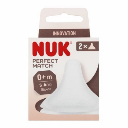 Set 2 tetine din silicon marimea S, Nuk Perfect Match 436065, Alb [3]