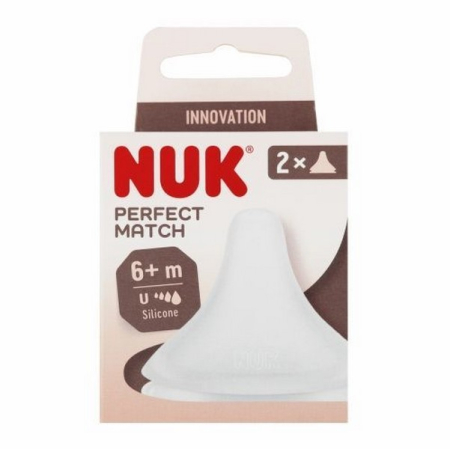 Set 2 tetine din silicon marimea U, Nuk Perfect Match 436041, Alb [3]