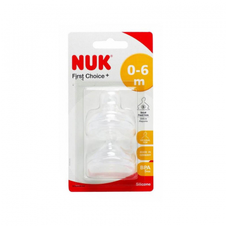 Set 2 tetine din silicon S Nuk First Choice+ 709244, Transparent [1]