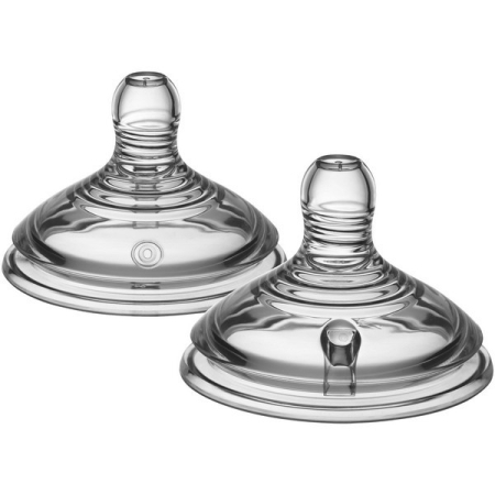 Biberoane si tetine - Set 2 tetine ortodontice din silicon, Tommee Tippee 211200, Transparent