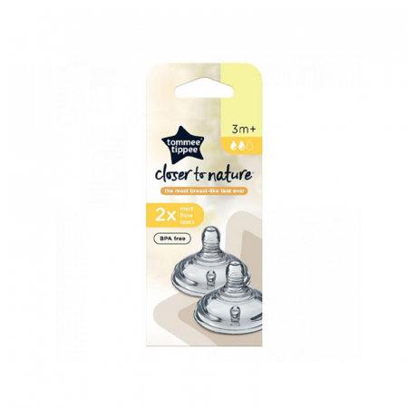 Set 2 tetine ortodontice din silicon Tommee Tippee 211224, Transparent [1]
