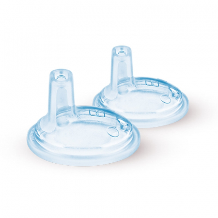 Biberoane si tetine - Set 2 tetine tip cioc din silicon Extra Soft Cup Spout MAM 698545, Transparent