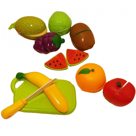 Bucatarii copii - Set 10 piese fructe pentru taiat RCO VG1002, Multicolor
