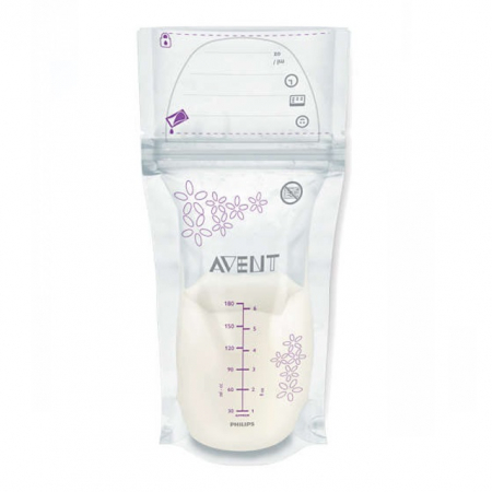 Set 25 pungi pentru depozitarea laptelui matern PHILIPS AVENT SCF603/25, Alb [2]