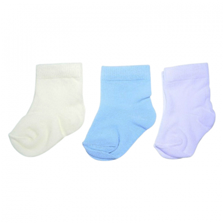 Sosete bebelusi si copii - Set 3 perechi de sosete din bumbac, pentru copii, Karatepe KRTP0205-2, Multicolor