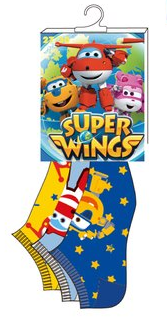 Sosete bebelusi si copii - Set 3 perechi de sosete Super Wings-Sun City QE4898AL-23-26, Alb
