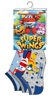 Sosete bebelusi si copii - Set 3 perechi de sosete Super Wings-Sun City QE4898G-23-26, Alb
