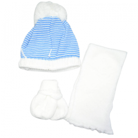 Set 3 piese caciula, fular si manusi pentru baieti Aliap 4512-K, Albastru [1]