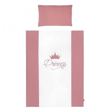 Accesorii camera bebe - Set 2 piese lenjerie de pat pentru copii, 100 x 135 cm, Royal Baby Belisima P01-939-3, Roz