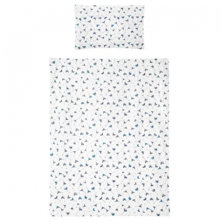 Set 3 piese lenjerie de pat pentru copii 100 x 135 cm Strzalki Belisima P01-920, Alb [1]
