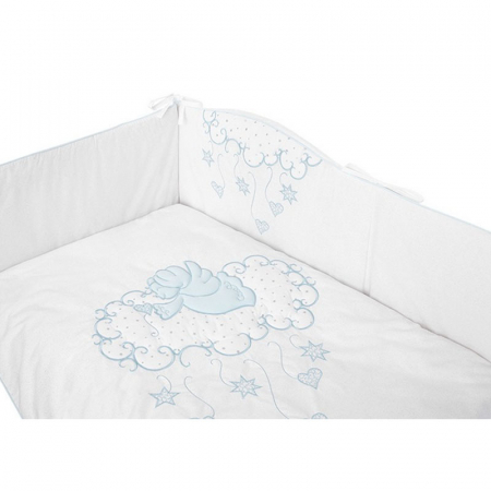 Set 3 piese lenjerie de pat pentru copii 100 x 135 cm Aniolek Belisima P02-0145, Alb [3]