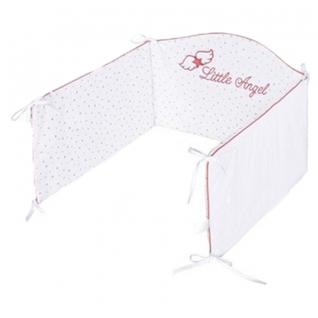 Set 3 piese lenjerie de pat pentru copii 100 x 135 cm Skrzydelka Belisima P01-833, Alb [2]