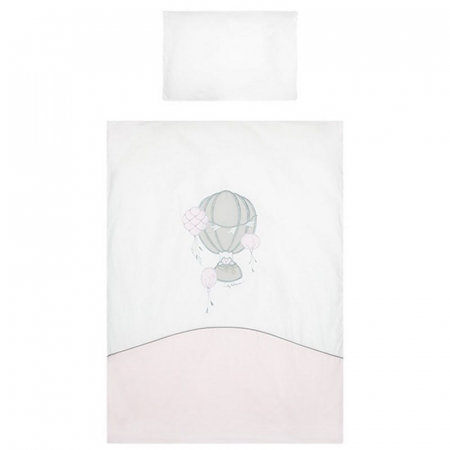 Set 3 piese lenjerie de pat pentru copii 90 x 120 cm Baloniki Belisima P02-0047, Roz [1]