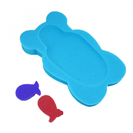 Cadite si suporturi bebelusi - Set 3 piese reductor din burete pentru cadita Mini Junior Maxi Ursulet 170450, Albastru