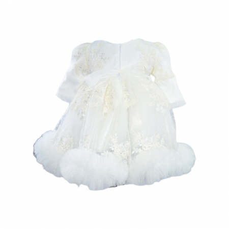 Set 3 piese rochie eleganta pentru fete Micul Vip SBF-8, Alb [1]