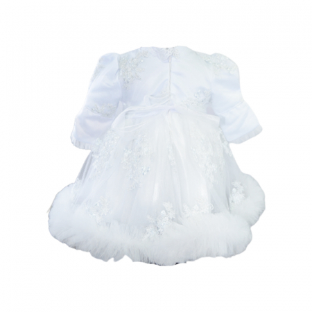 Set 3 piese rochie eleganta pentru fete Micul Vip SBF-9, Alb [1]