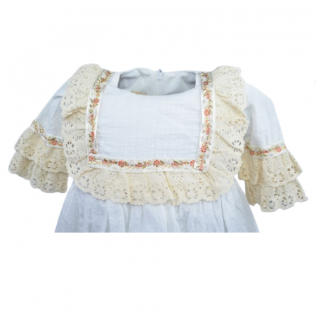 Set 3 piese rochie eleganta pentru fete Mini Bimbi MIBIM-1, Alb [2]