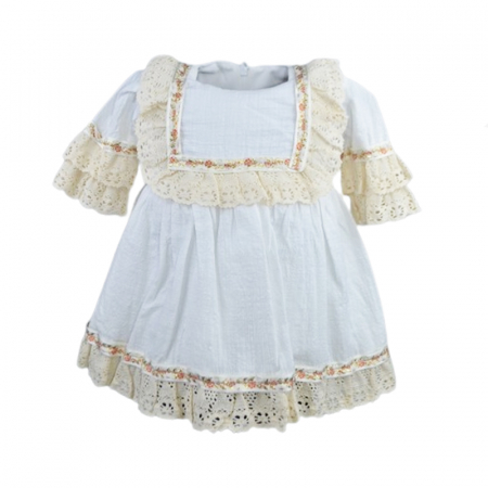 Set 3 piese rochie eleganta pentru fete Mini Bimbi MIBIM-1, Alb [1]