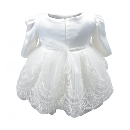 Set 3 piese rochie eleganta pentru fete Mini Junior REPFMJ-123, Alb [1]
