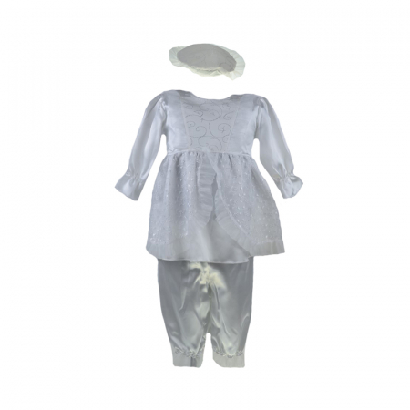 Botezul bebelusului - Set 3 piese rochie