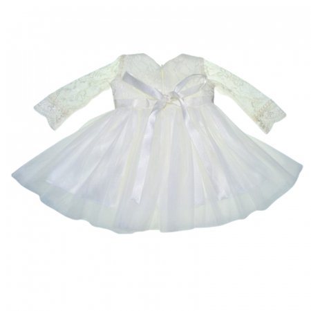 Set 3 piese rochita, bentita si botosei pentru fete Mini Junior SET-3653, Alb [6]