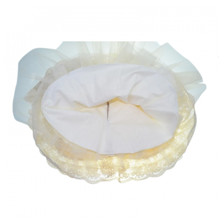 Set 3 piese rochita, turban si botosei pentru fete Mini Junior RCHB-MJ1, Bej [3]