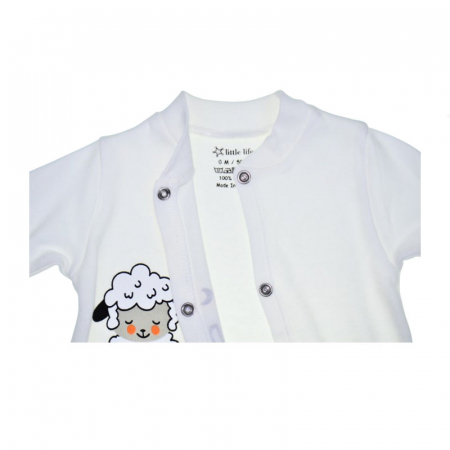 Set 3 piese salopeta cu maneca lunga, caciula si manusi Mini Junior SBMJ-5, Crem [2]