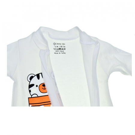 Set 3 piese salopeta cu maneca lunga, caciula si manusi Mini Junior SBMJ-7, Crem [2]